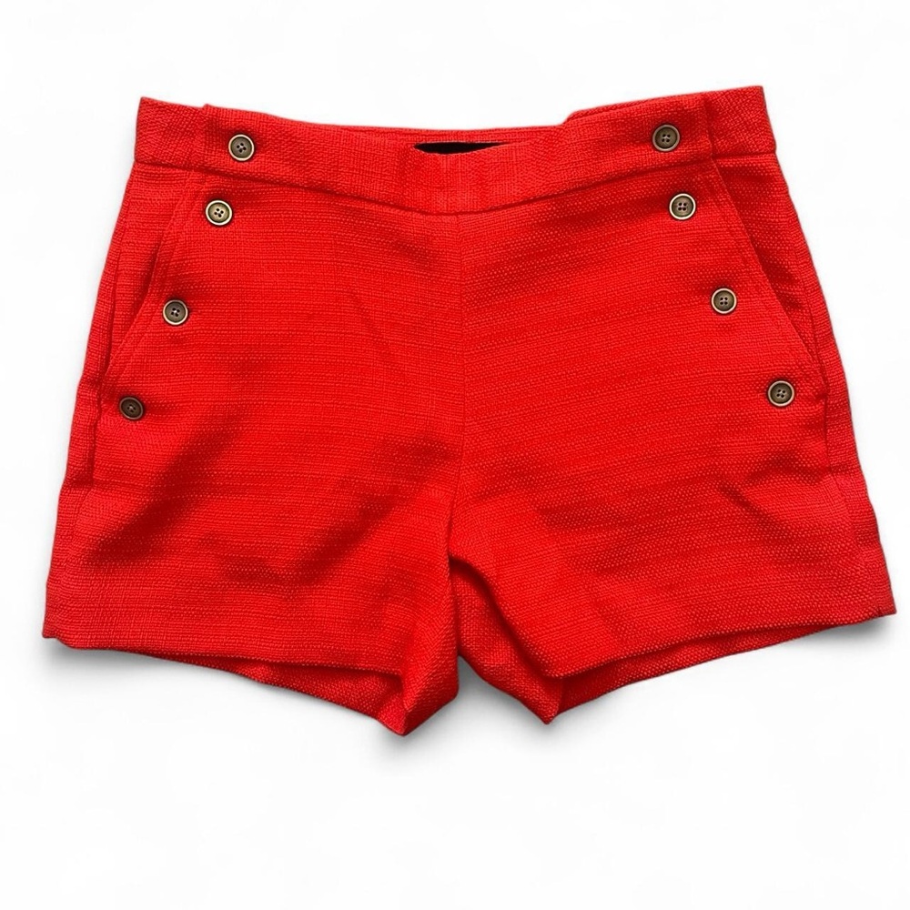Banana republic NWOT Bright orange sailor shorts with gold details